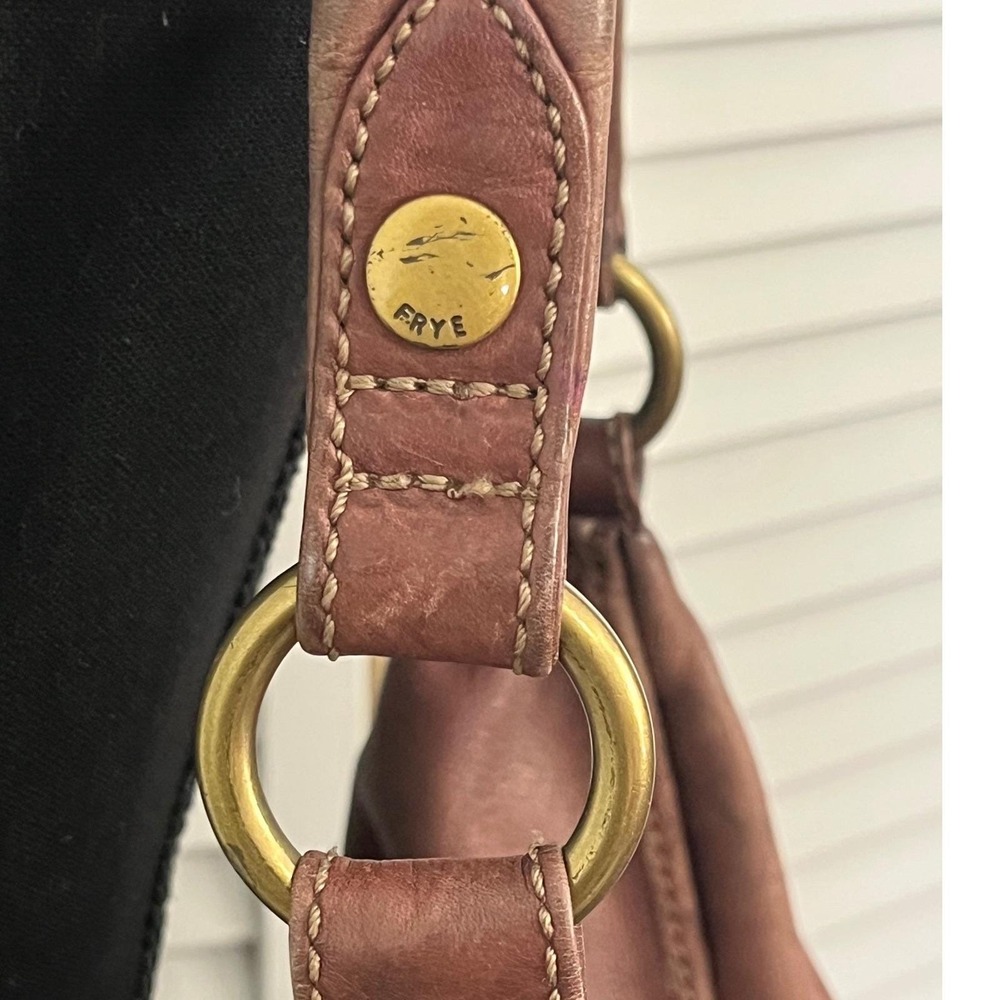 Frye Campus Hobo/Shoulder Bag Distressed Walnut Slouchy Western - Picture 4 of 14